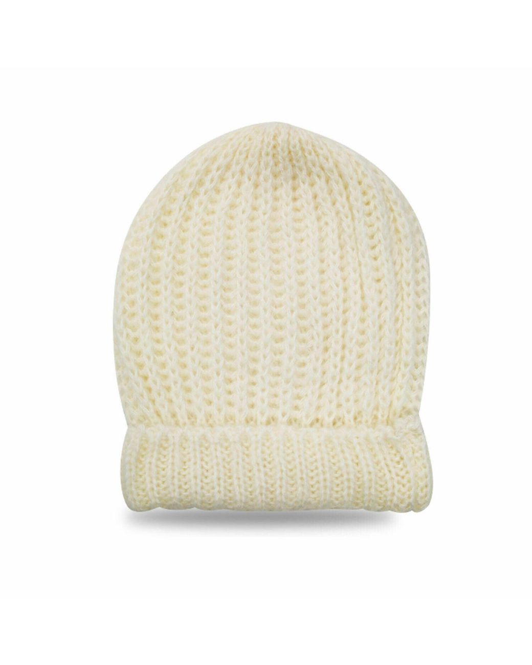 Rjm Natural Ladies Knitted Hat Soft Warm Winter Beanie Everyday Thermal Cap