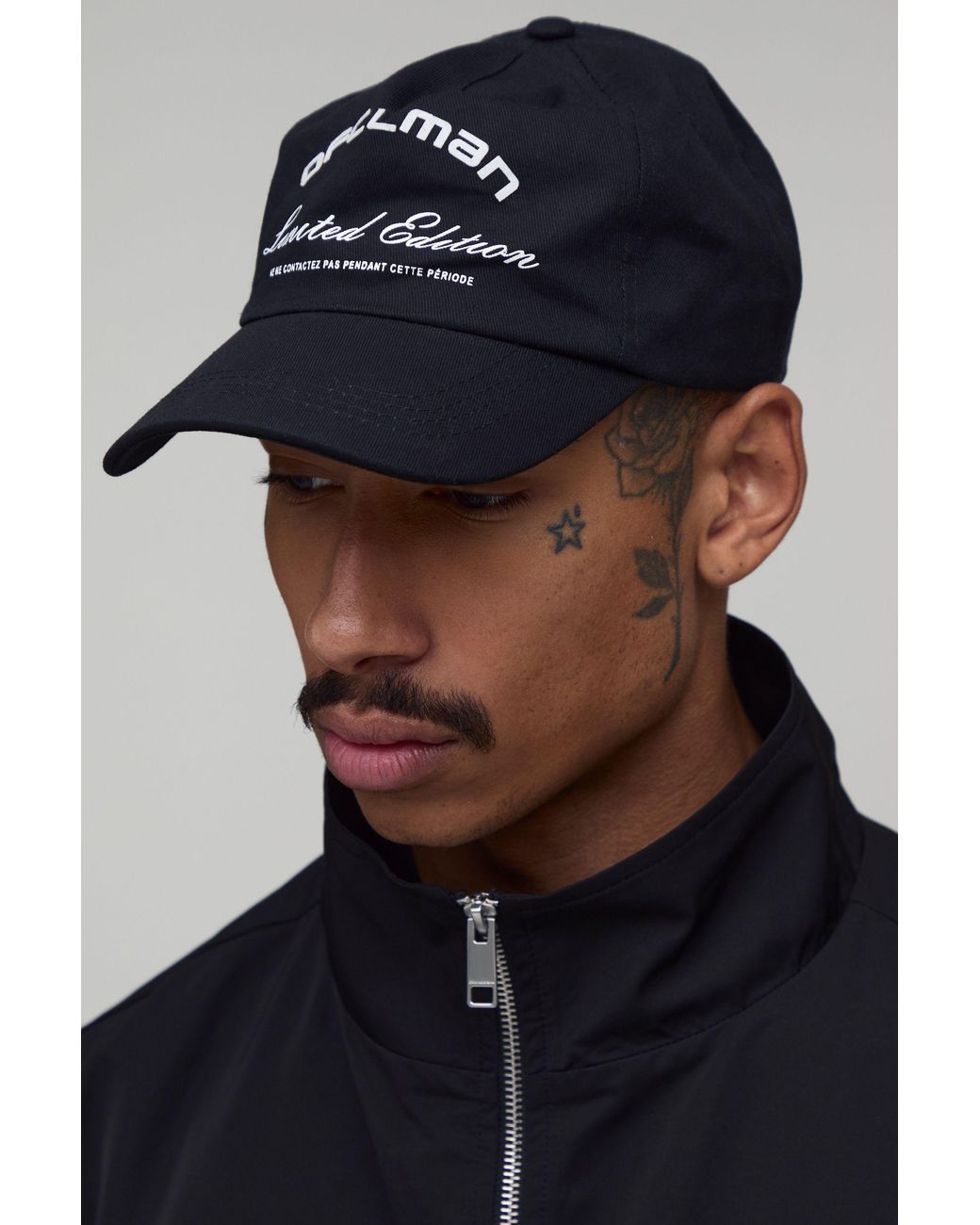 BoohooMAN Blue Branded Cap for men