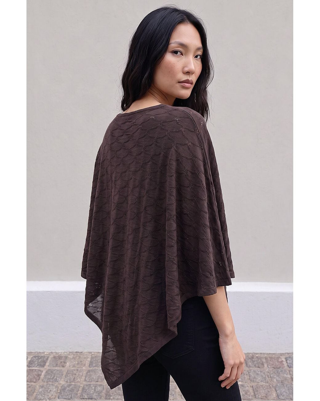 Roman Purple Textured Cape Top