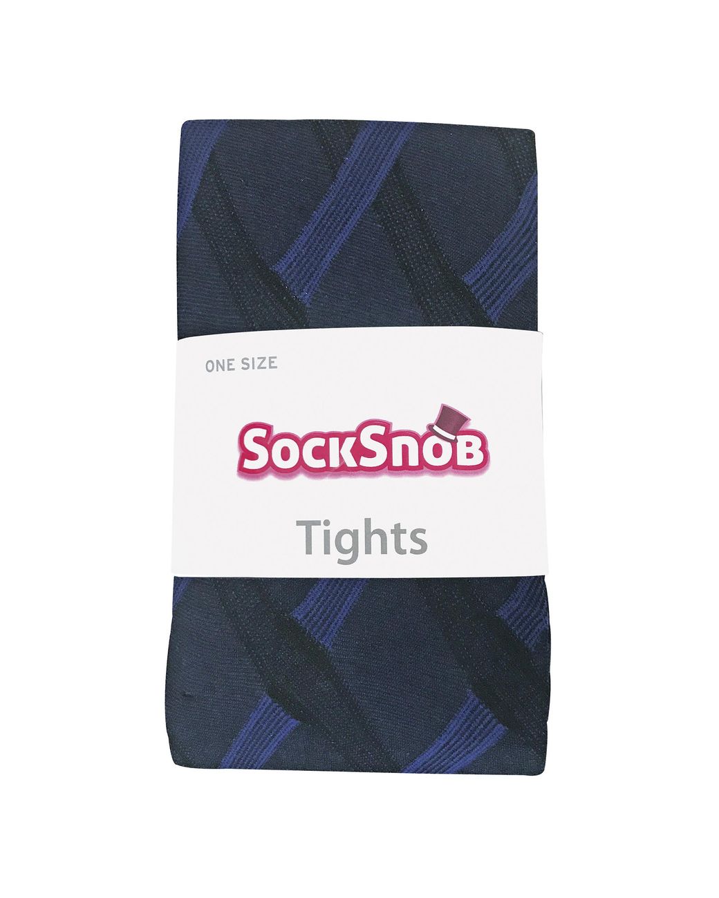 Sock Snob Blue 1 Pack Ladies Coloured 80 Denier Opaque Patterned Soft Tights