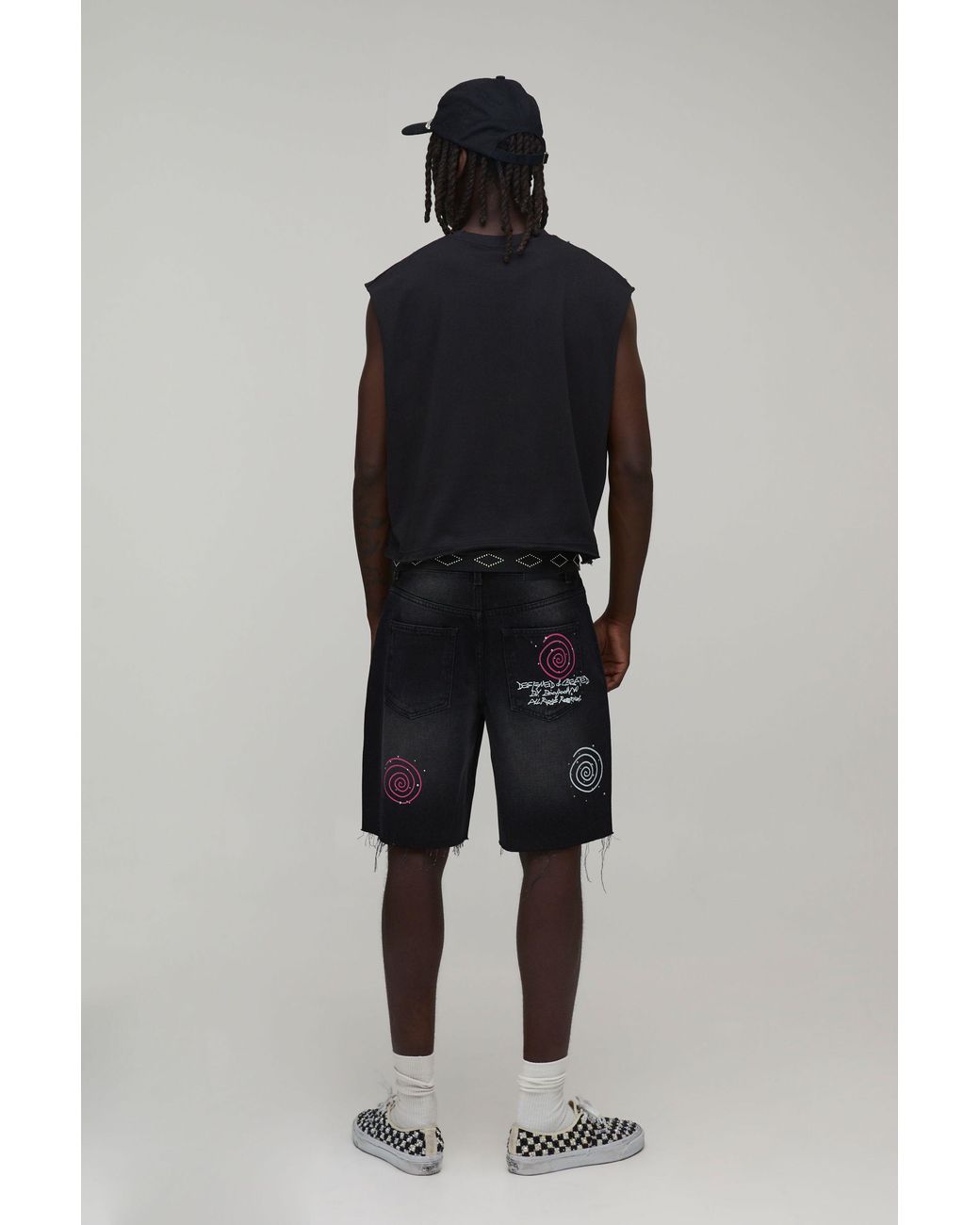 BoohooMAN Gray Oversized Shrunken Fit Official Graphic Tank for men
