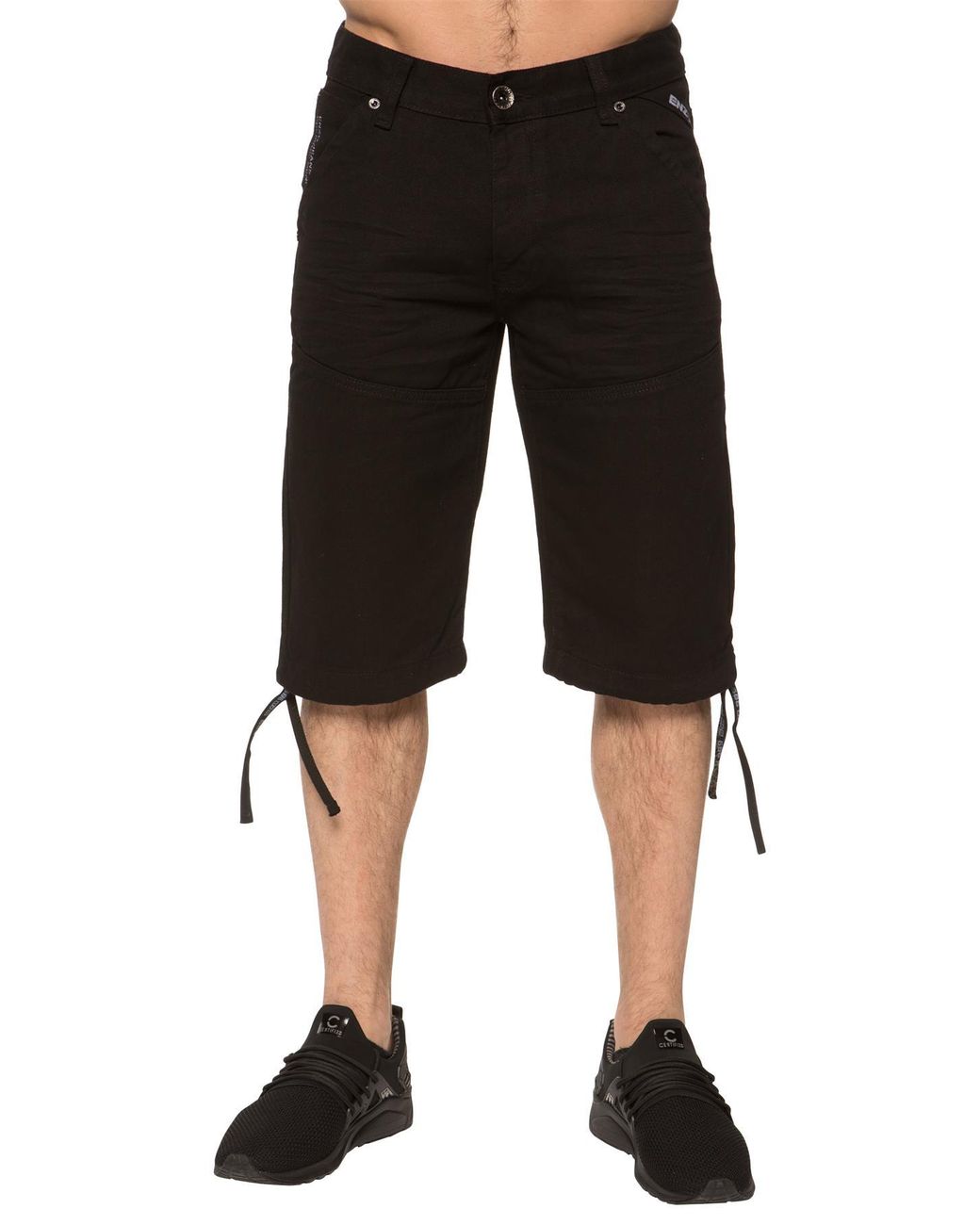 Enzo Black Casual Designer Shorts for men