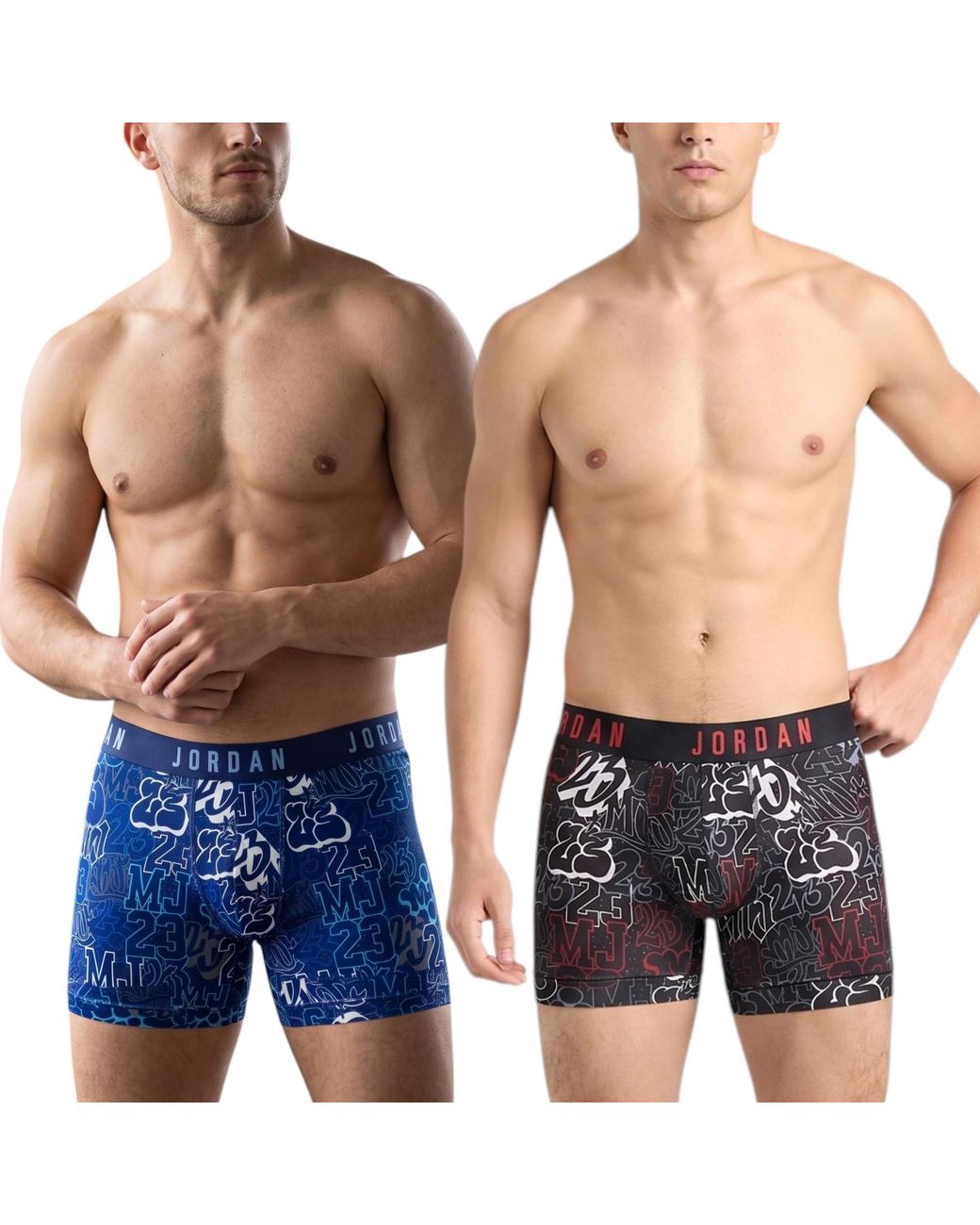 Nike Blue Boxer Brief Jordan Flight Stretch Micro Printed Dri-Fit Soft Underwear for men