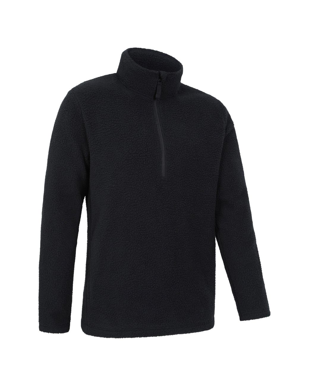 Mountain Warehouse Blue 'Ted' Borg Fleece Sweater Antipill Half Zip Warm Cosy Coat for men