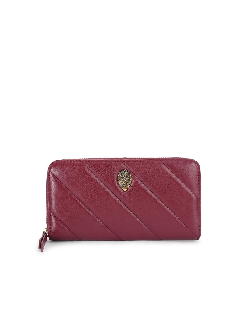 Kurt Geiger Purple Leather Soho Zip Around Wallet
