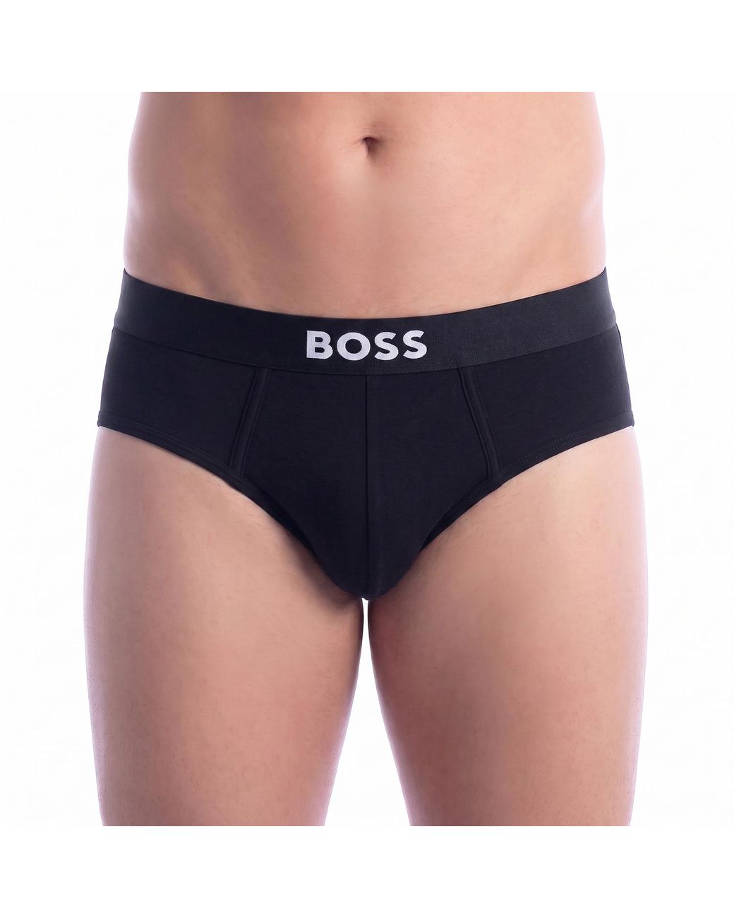 Boss Blue Pack Of 3 Elastic Cotton Briefs 50546561 for men