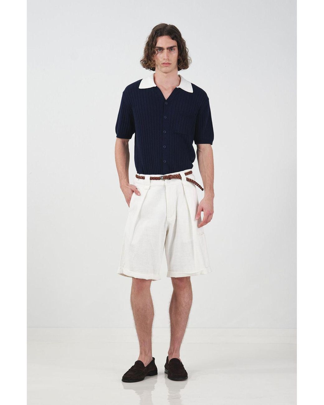 Giesto Blue Cotton Shirt for men