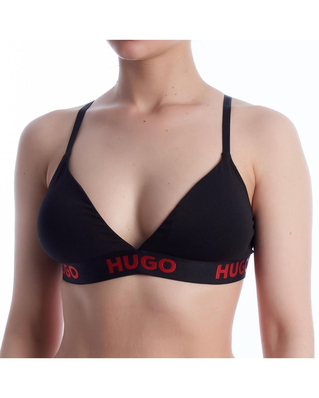 Boss Blue Elastic Bralette Bra With Logo Band 50525383