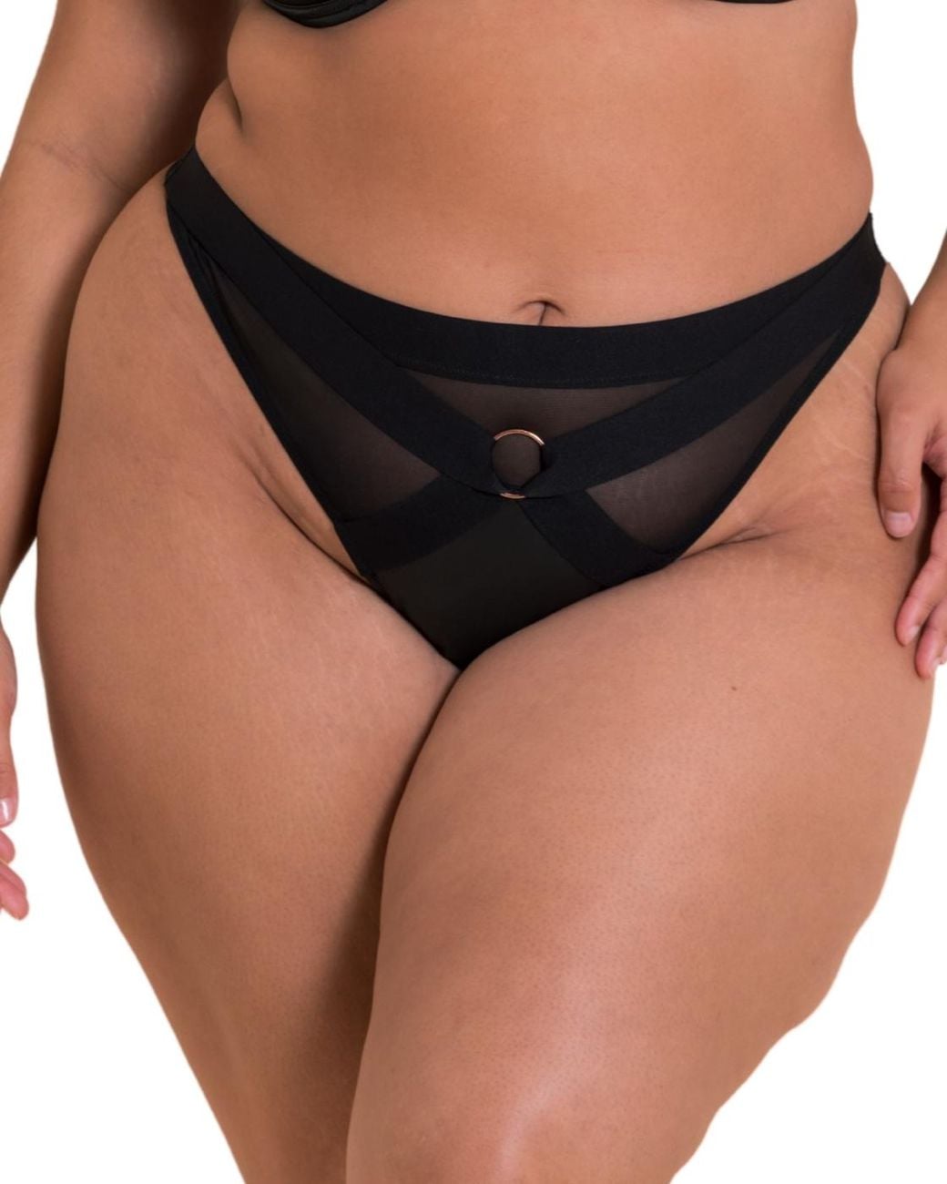 Curvy Kate Black St008207 Harnessed Thong