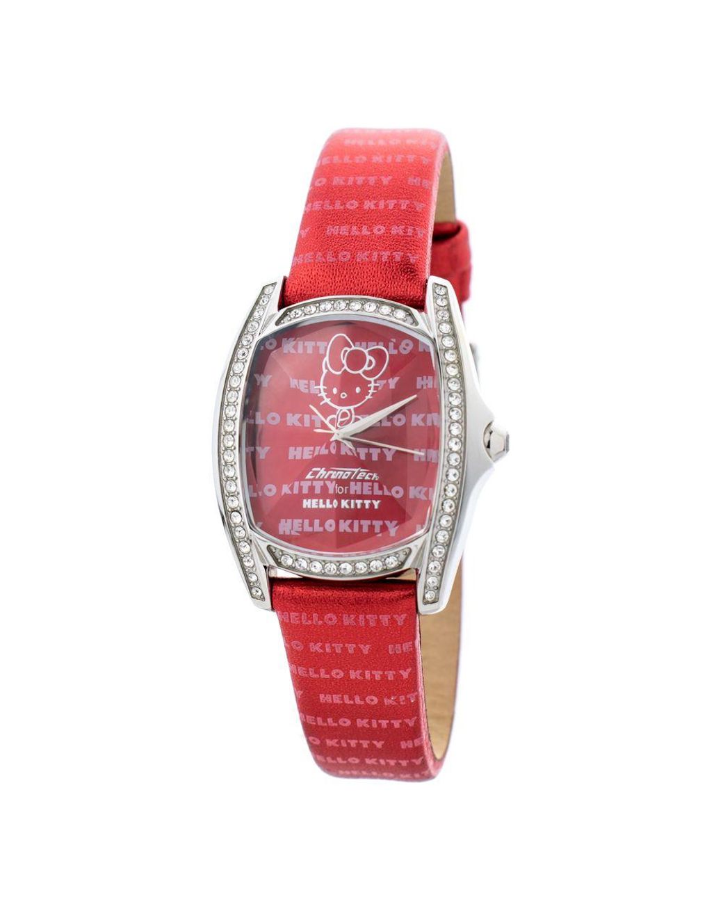 Chronotech Red Leather Watch