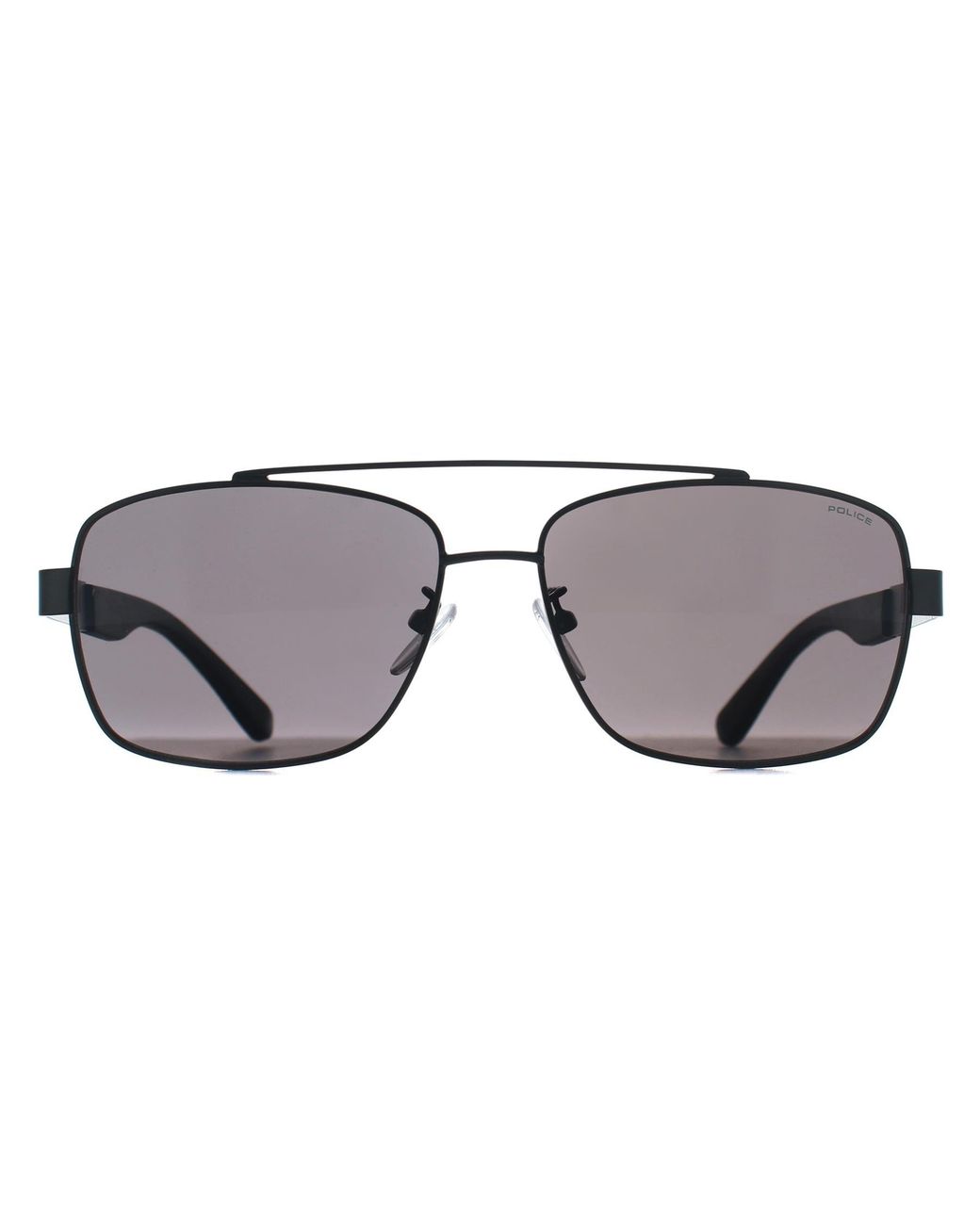 Police Gray Rectangle Sple87 Sunglasses for men
