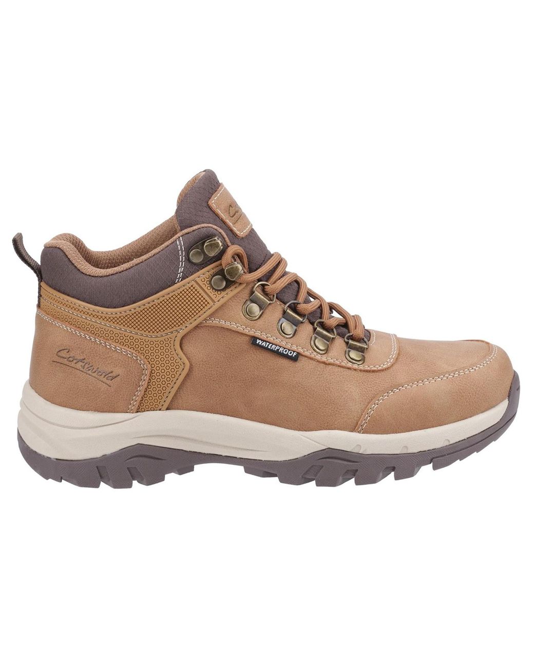 Cotswold Black Overbury Waterproof Hiking Boots