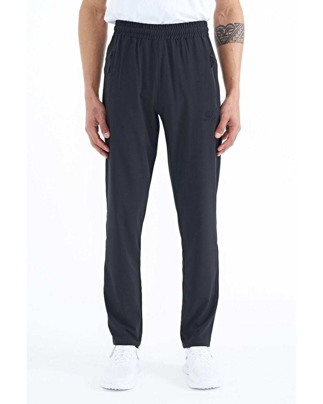 TOMMY LIFE Black Straight-Leg Pull-On Sweatpants for men