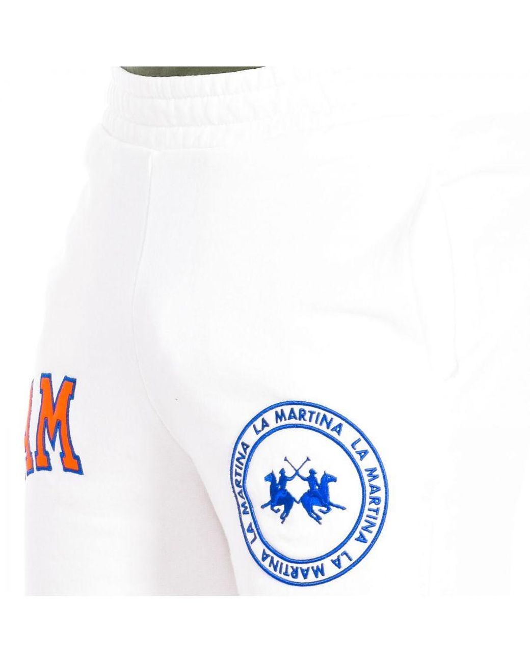 La Martina White Sports Shorts 11M087-Fp533 for men