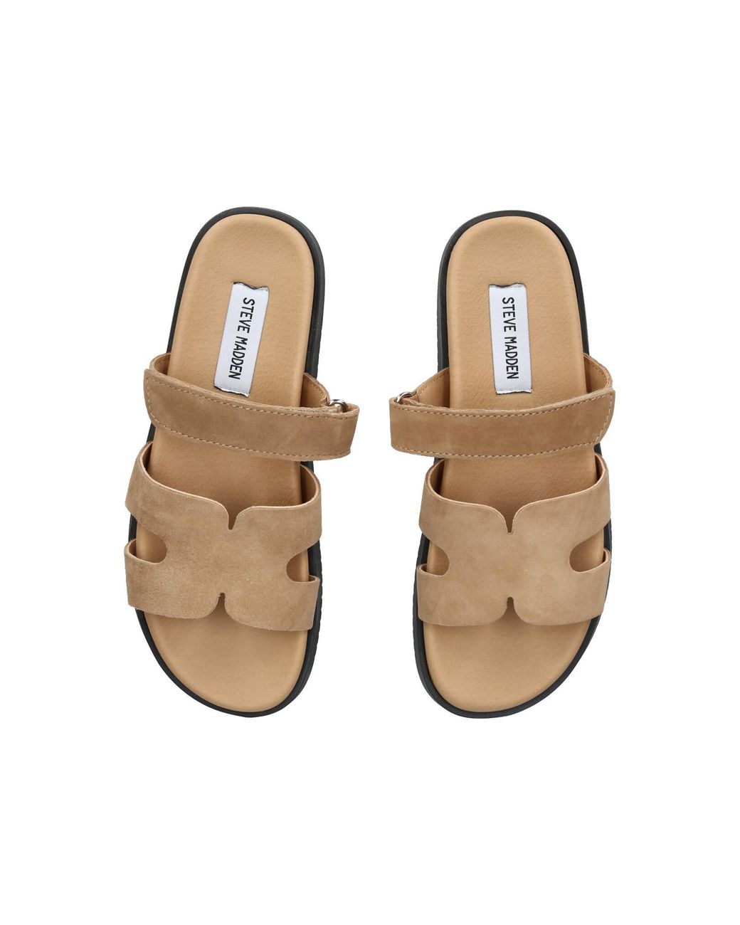 Steve Madden Natural Suede Missile Sandals