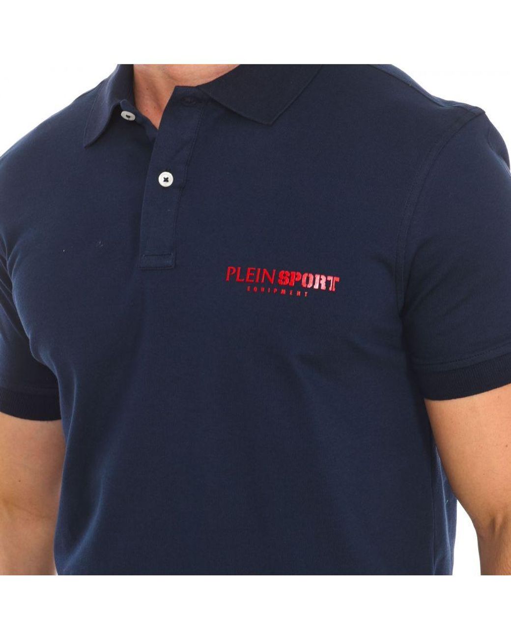 Philipp Plein Blue Pips500 Short Sleeve Polo for men