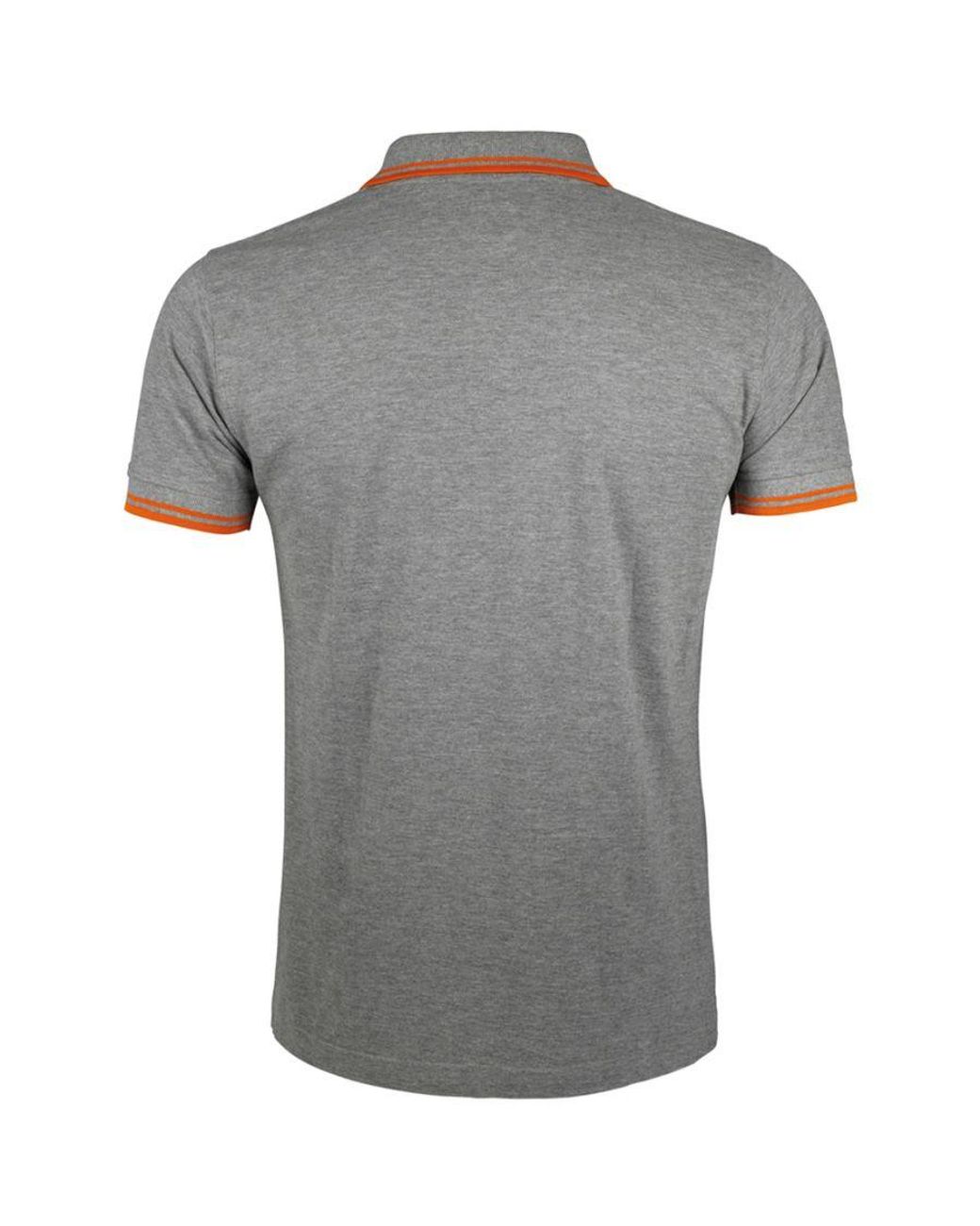 Sol's Gray Pasadena Tipped Short Sleeve Pique Polo Shirt Marl/ for men