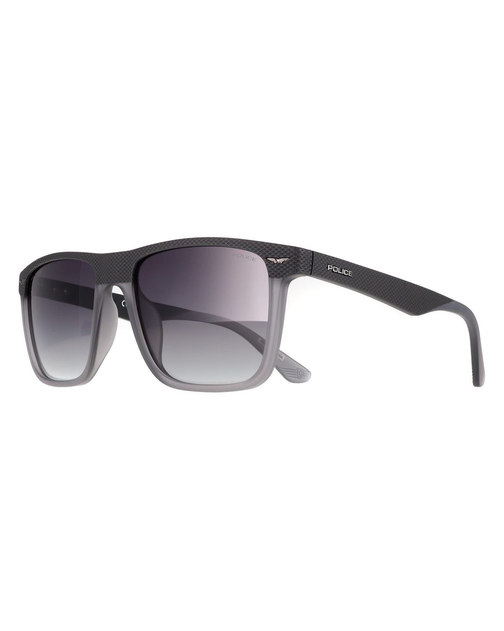 Police Gray Rectangle Matte Dark Smoke Gradient Sple02 Gator 2 for men