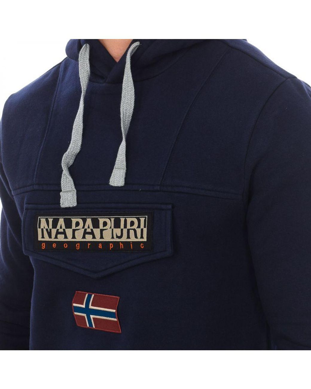 Napapijri Blue Burgee Wint 2 Sweatshirt With Adjustable Hood Np0A4Gjd for men
