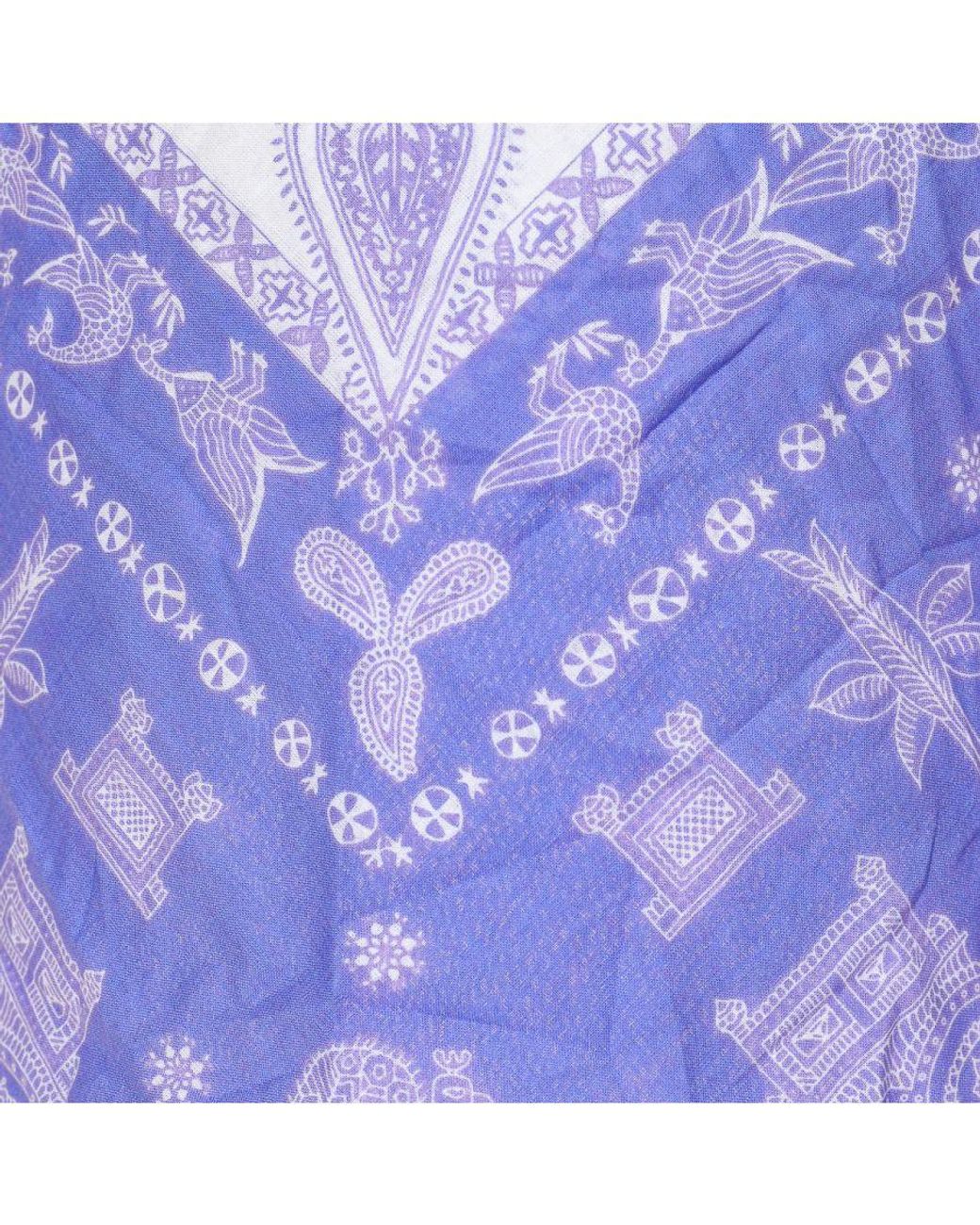 Buff Blue Bandana With Printed Design Made Of Light And Soft Fabric 59200
