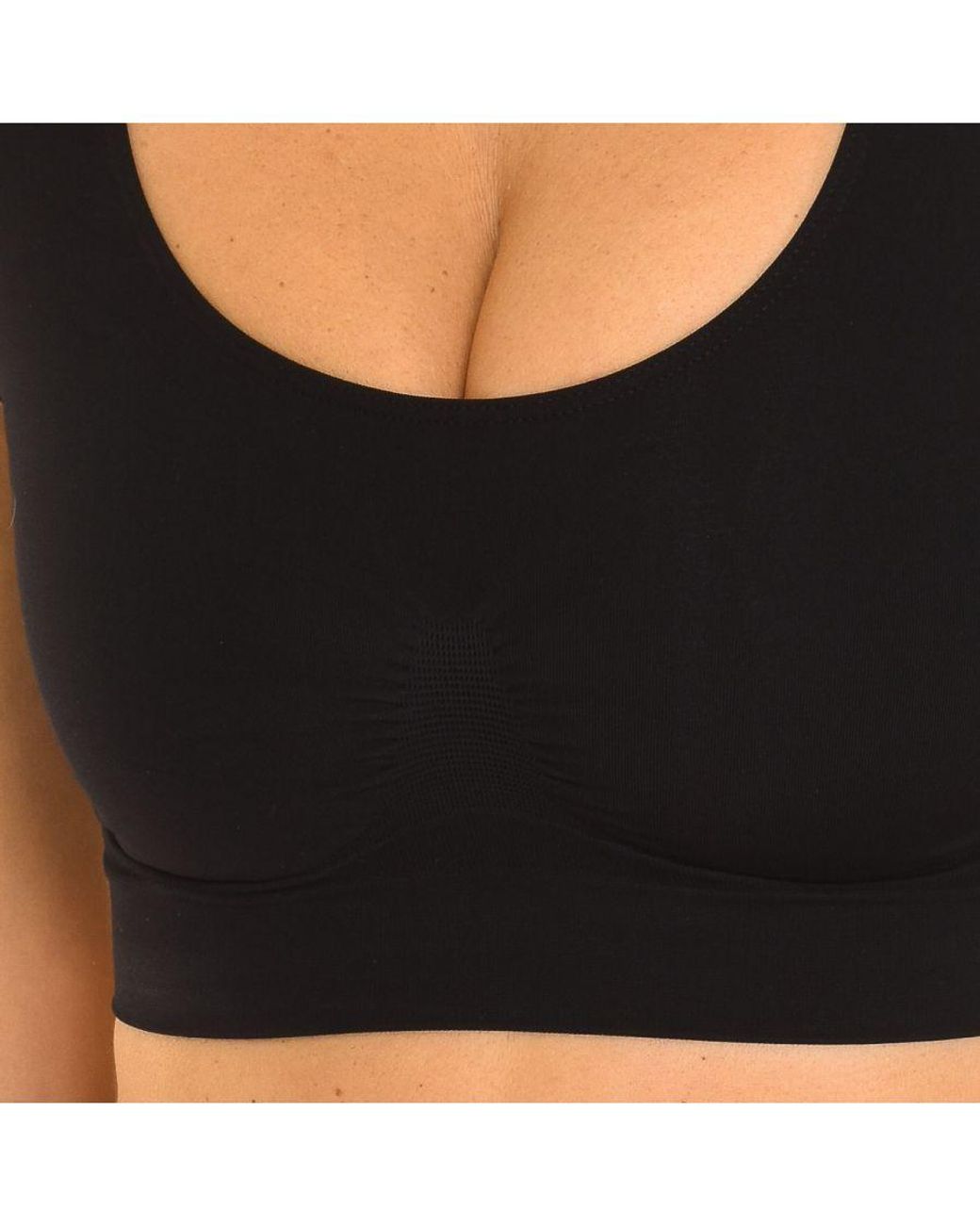 Intimidea Black Silhouette Bra Sport Racerback Bra 110597