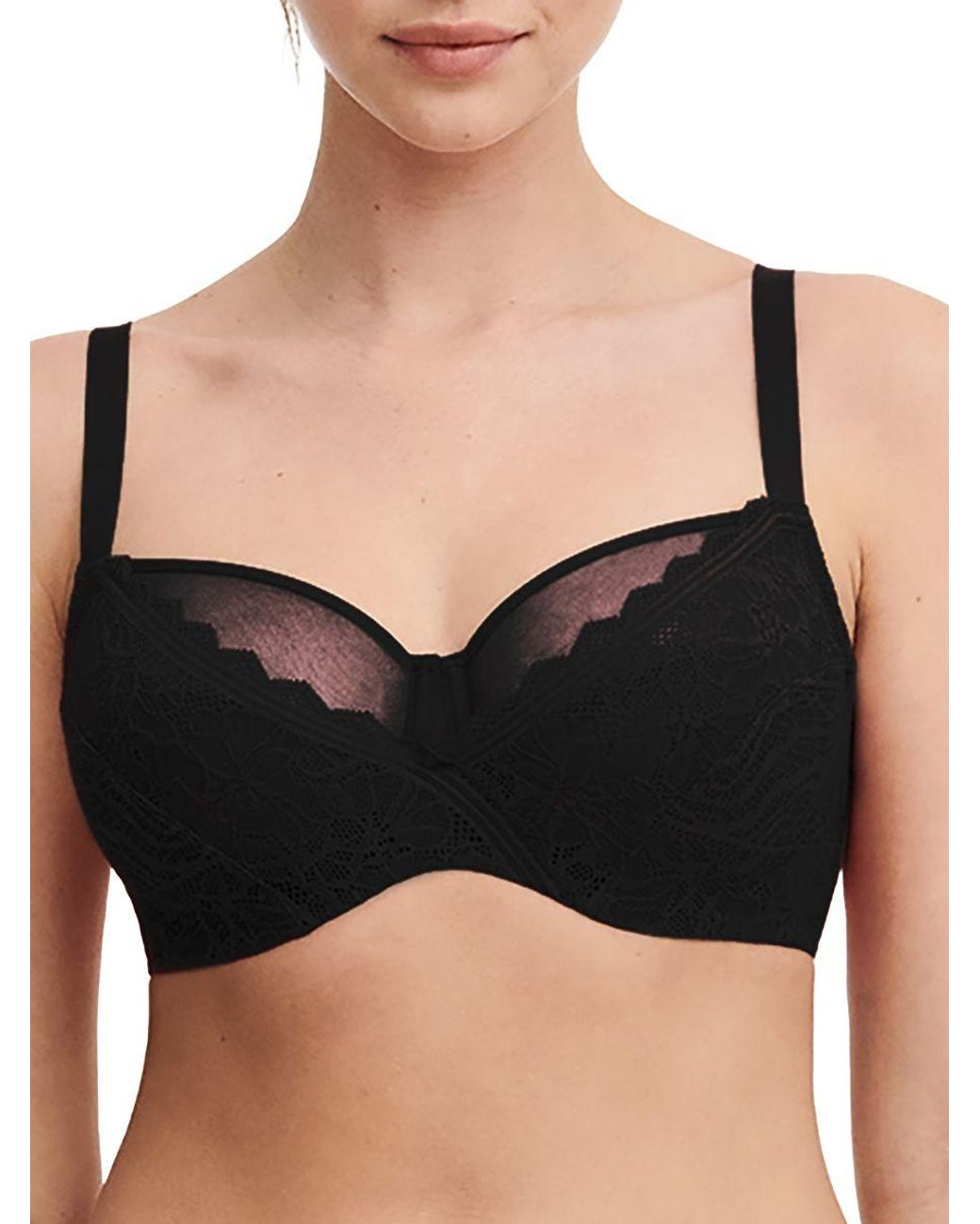 Chantelle Black Easy Feel Floral Touch Full Cup Bra