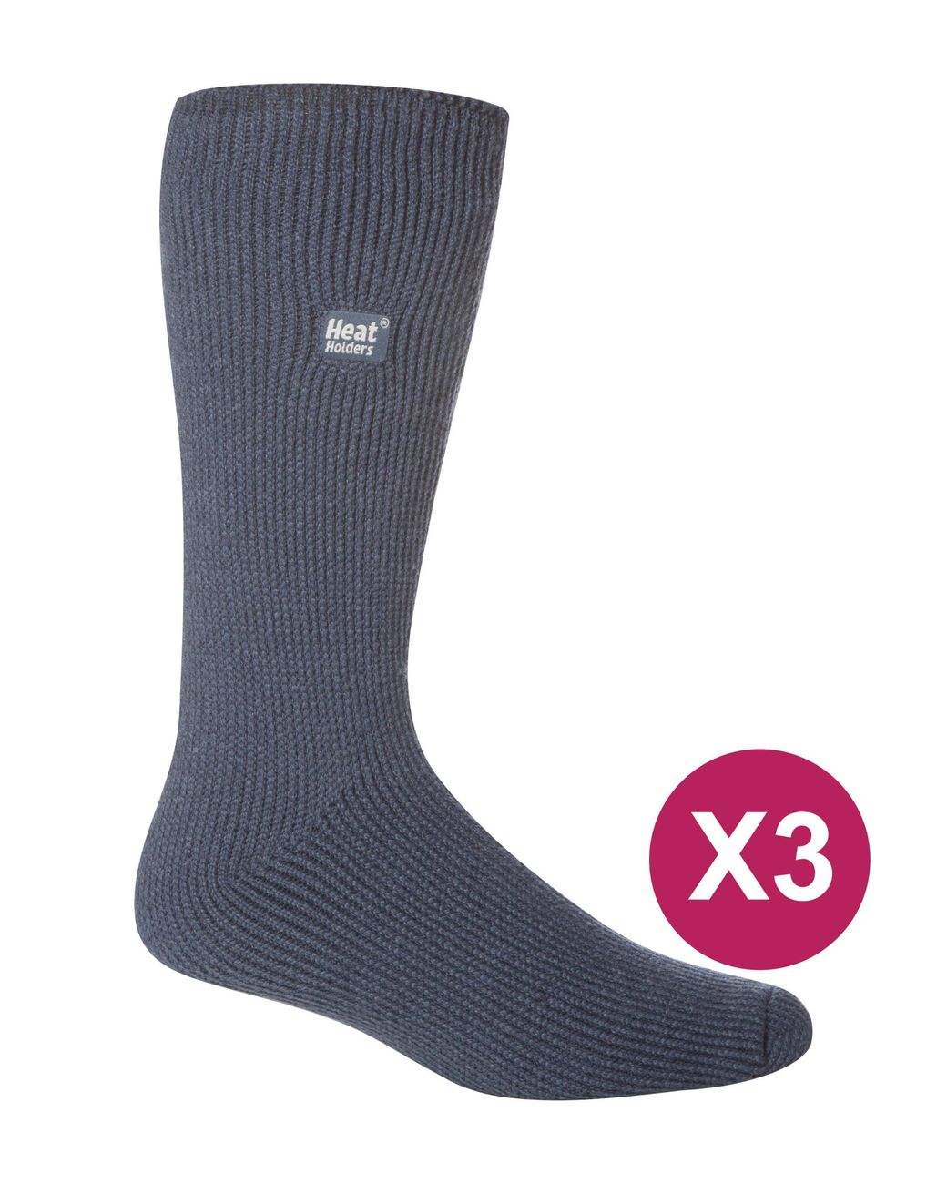 Heat Holders Blue 3 Pack Multipack Insulated Thermal Socks For Winter for men