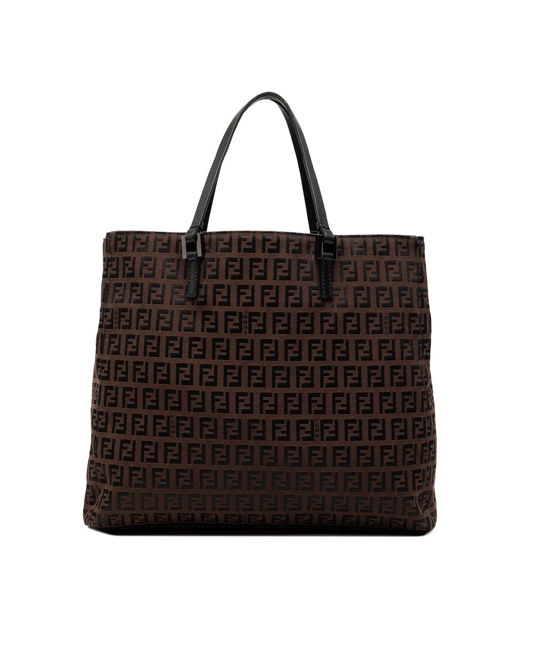 Fendi Black Pre-Owned Zucchino Canvas Tote