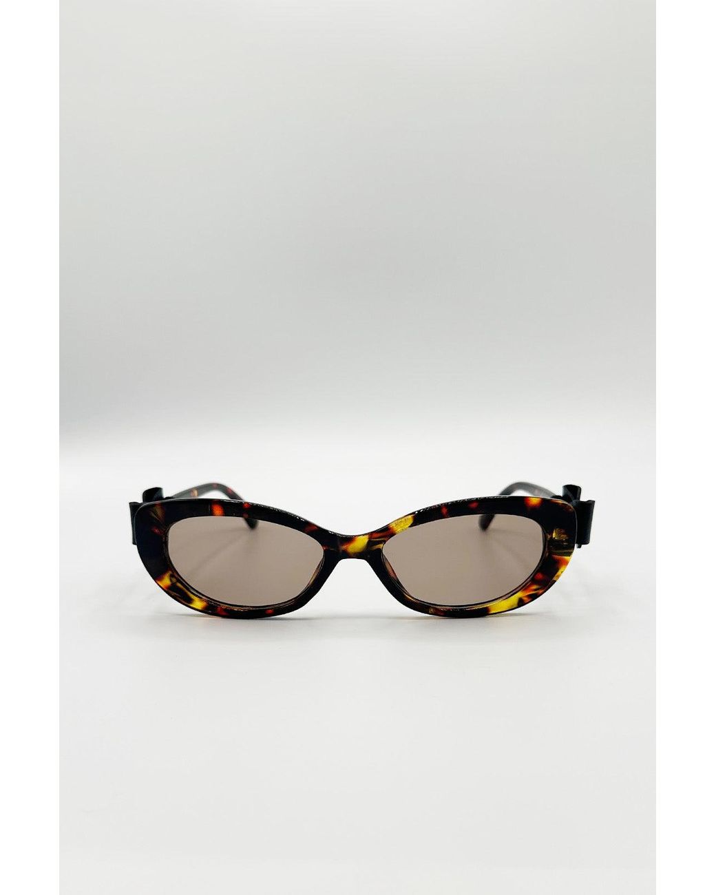 SVNX Brown Bow Side Detail Sunglasses