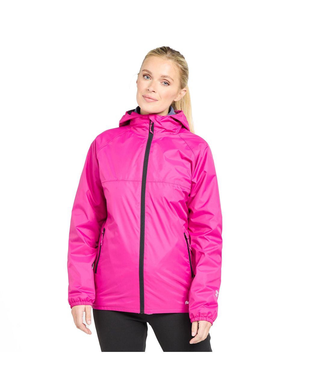 Peter Storm Pink Cyclone Lightweight Waterproof Jacket With Fitted Hood, Hiking Raincoat