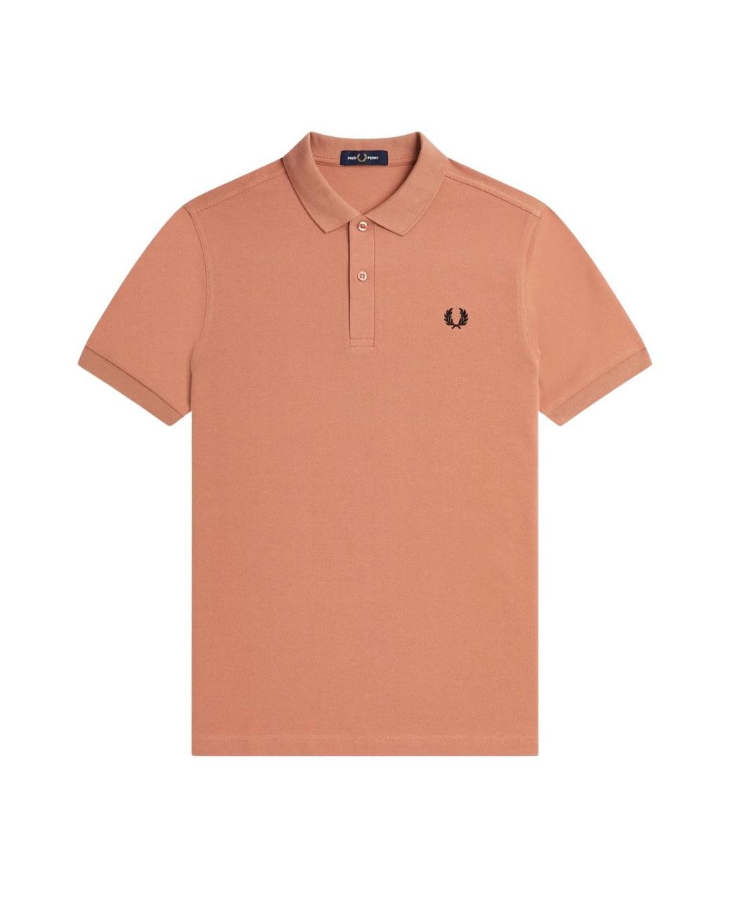 Fred Perry Orange Plain Light Rust Polo Shirt for men