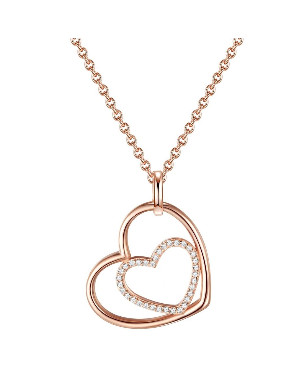 Rafaela Donata Metallic Necklace With Pendant Sterling Zirconia