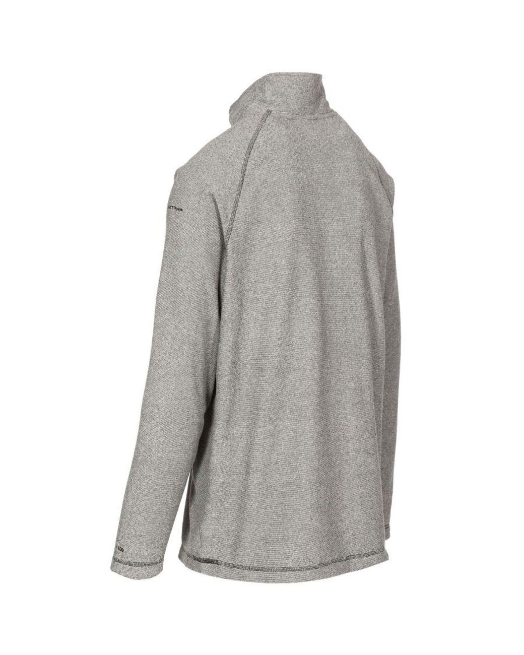Trespass Gray Keynote Fleece Top for men