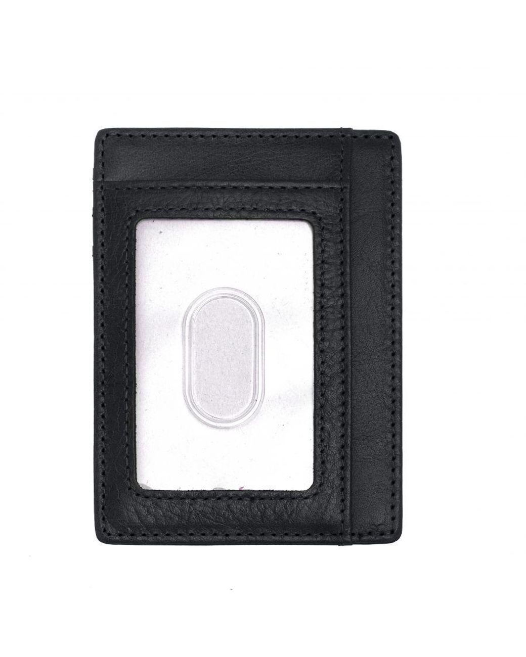 Breed Black Chase Genuine Leather Front Pocket Wallet for men