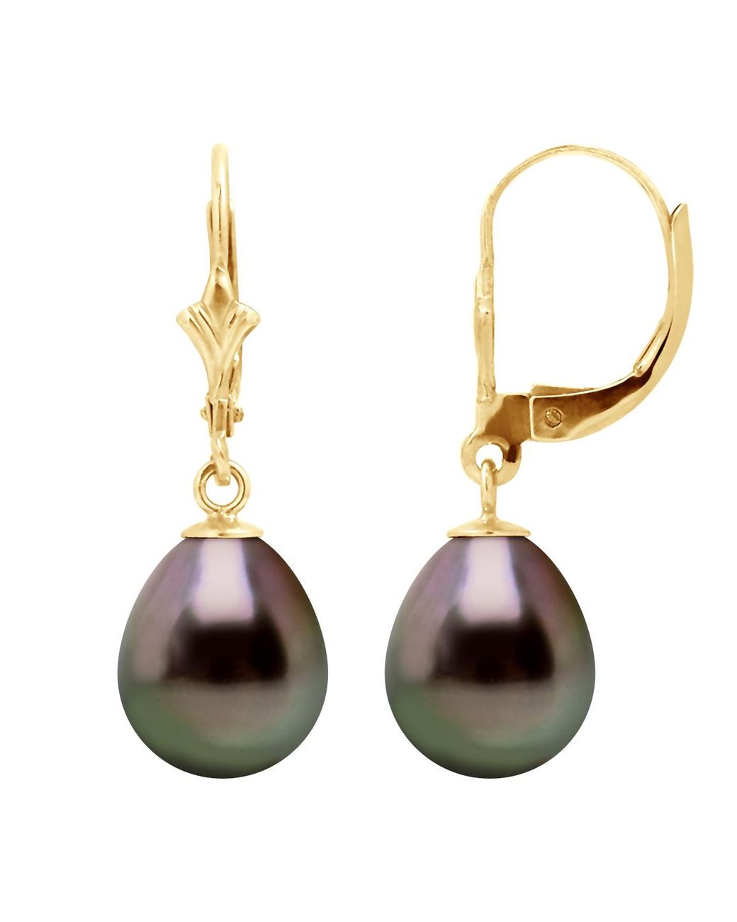 Diadema Metallic Earrings, And Real Tahitian Pearls