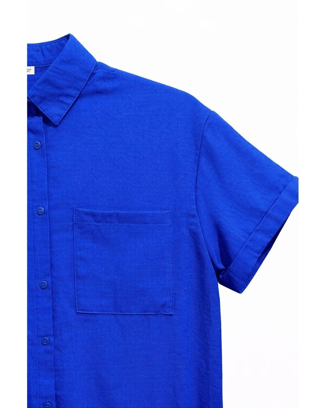 MixRay Blue Short Sleeve Shirt With Pockets