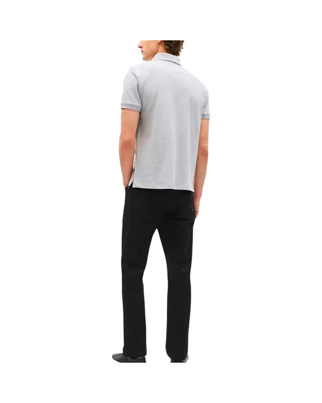 Tommy Hilfiger Gray Polo Shirts S891 Regular Fit Casual Cotton Golf Top for men