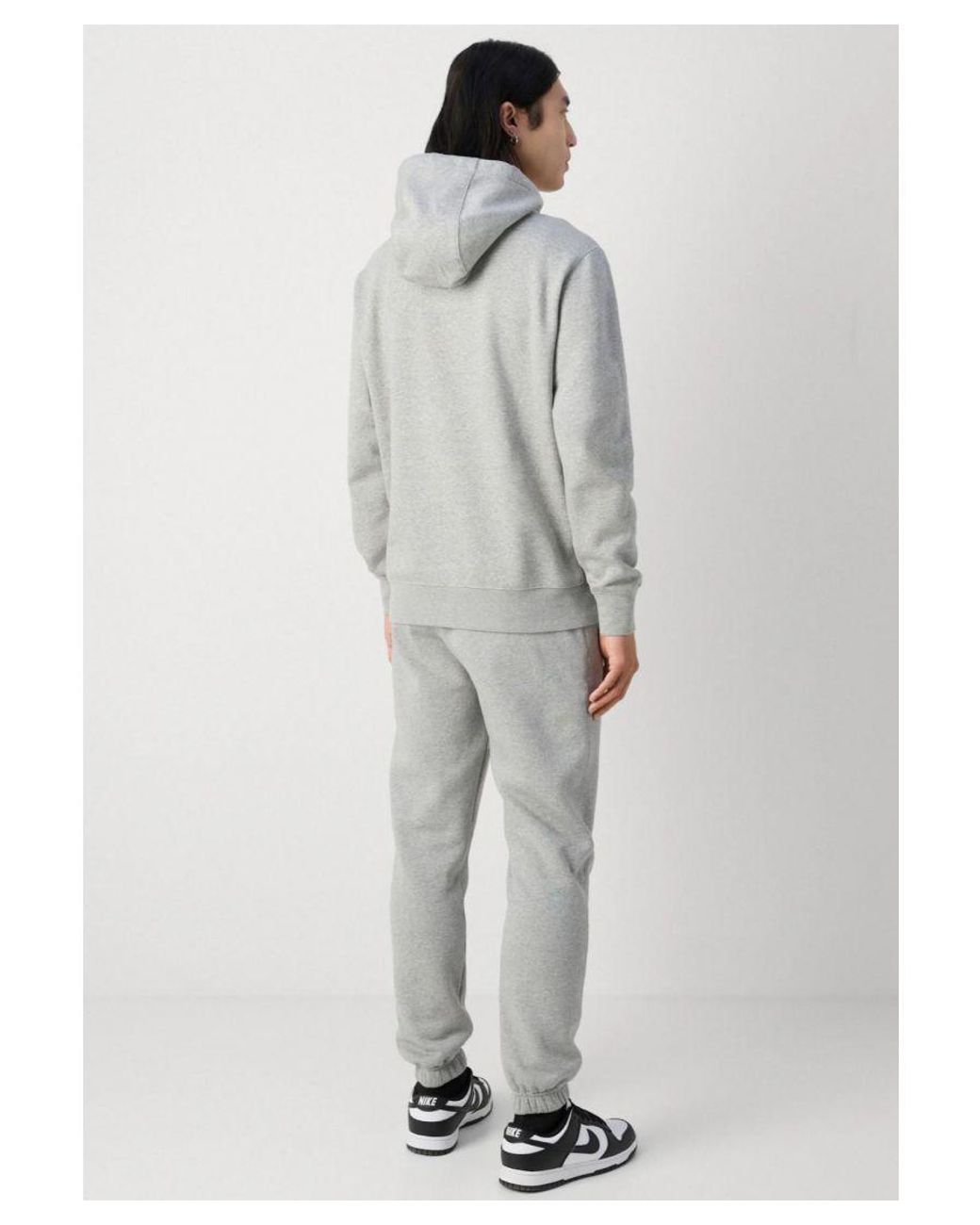 Nike Gray Sportswear Club Fleece Hooded Tracksuit for men