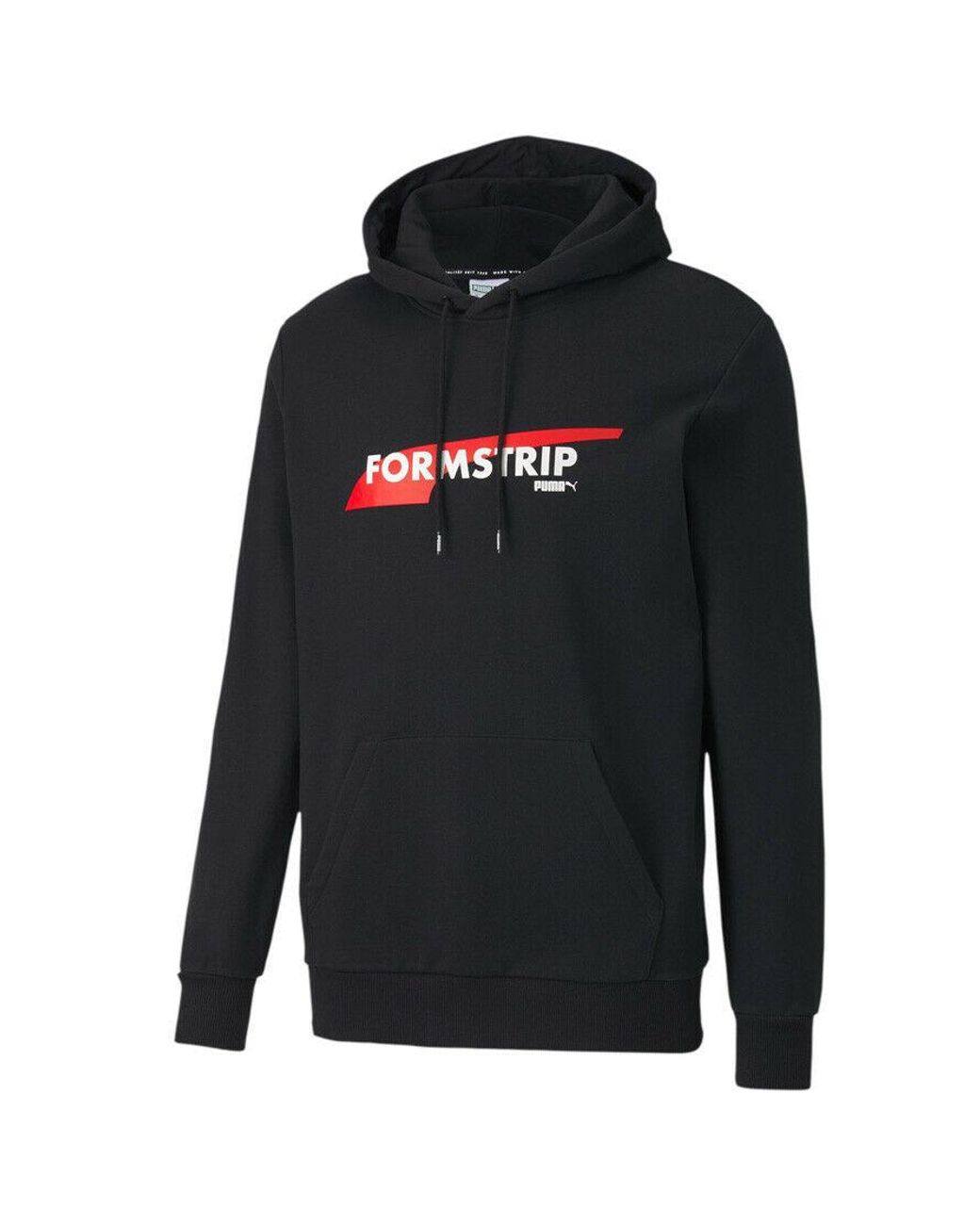 PUMA Black Club Hoodie Graphic Logo Jumper 597322 01 Textile for men