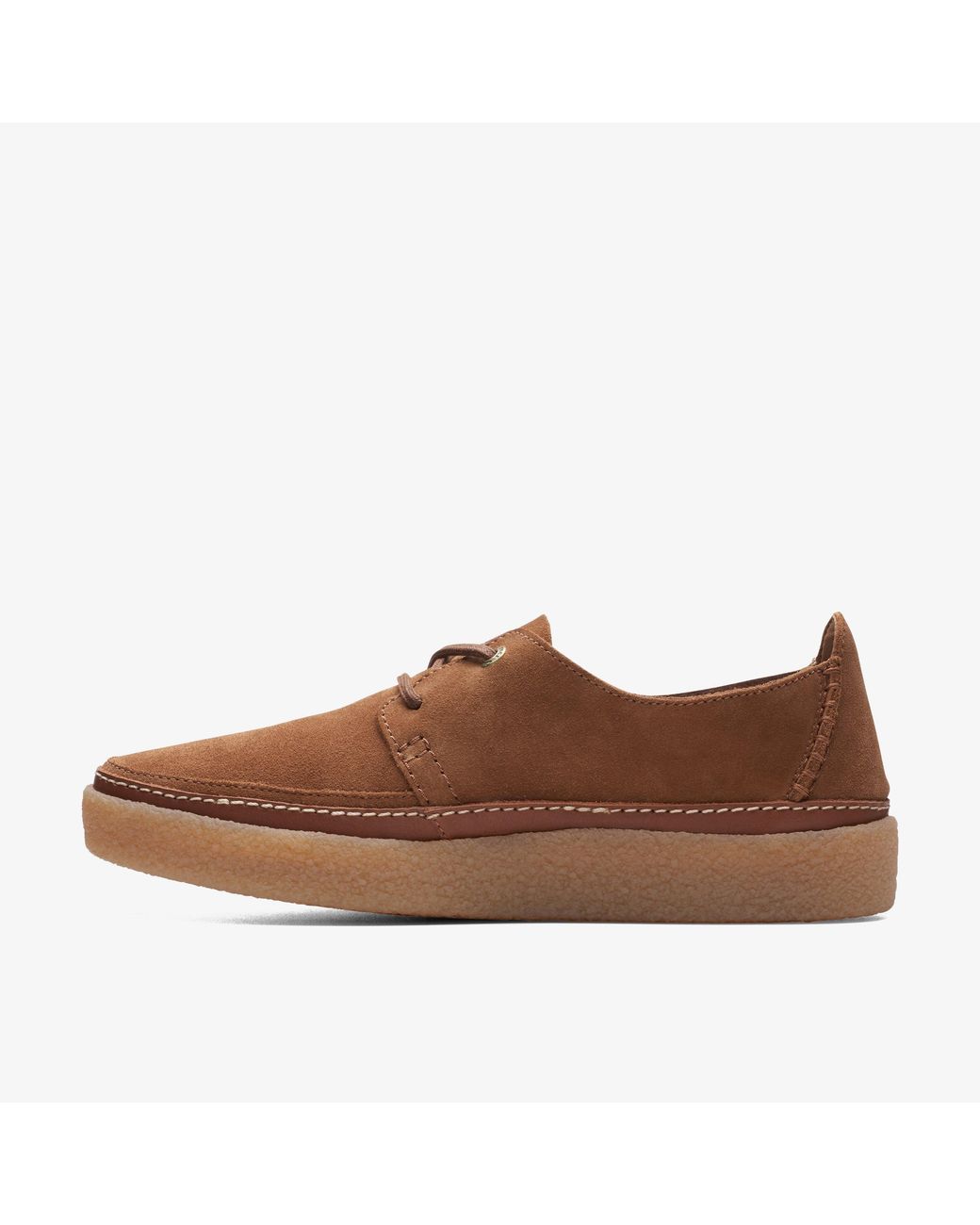 Clarks Brown Oakpark Lace Cola Suede Shoes for men