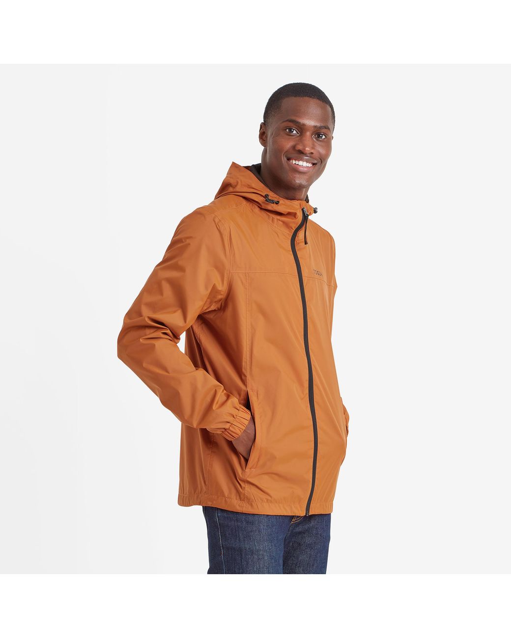 TOG24 Orange Craven Waterproof Packaway Jacket Dark for men