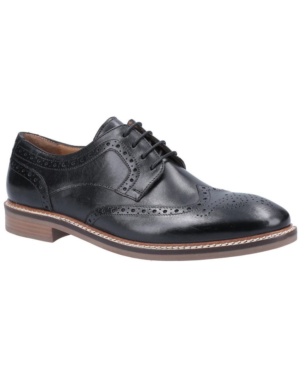 Hush Puppies Black Bryson Lace Shoes for men