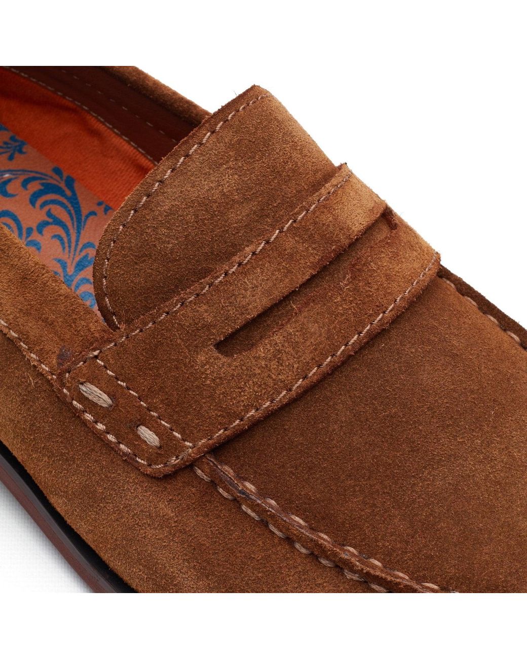Base London Brown Slate Loafer Shoes Camel for men