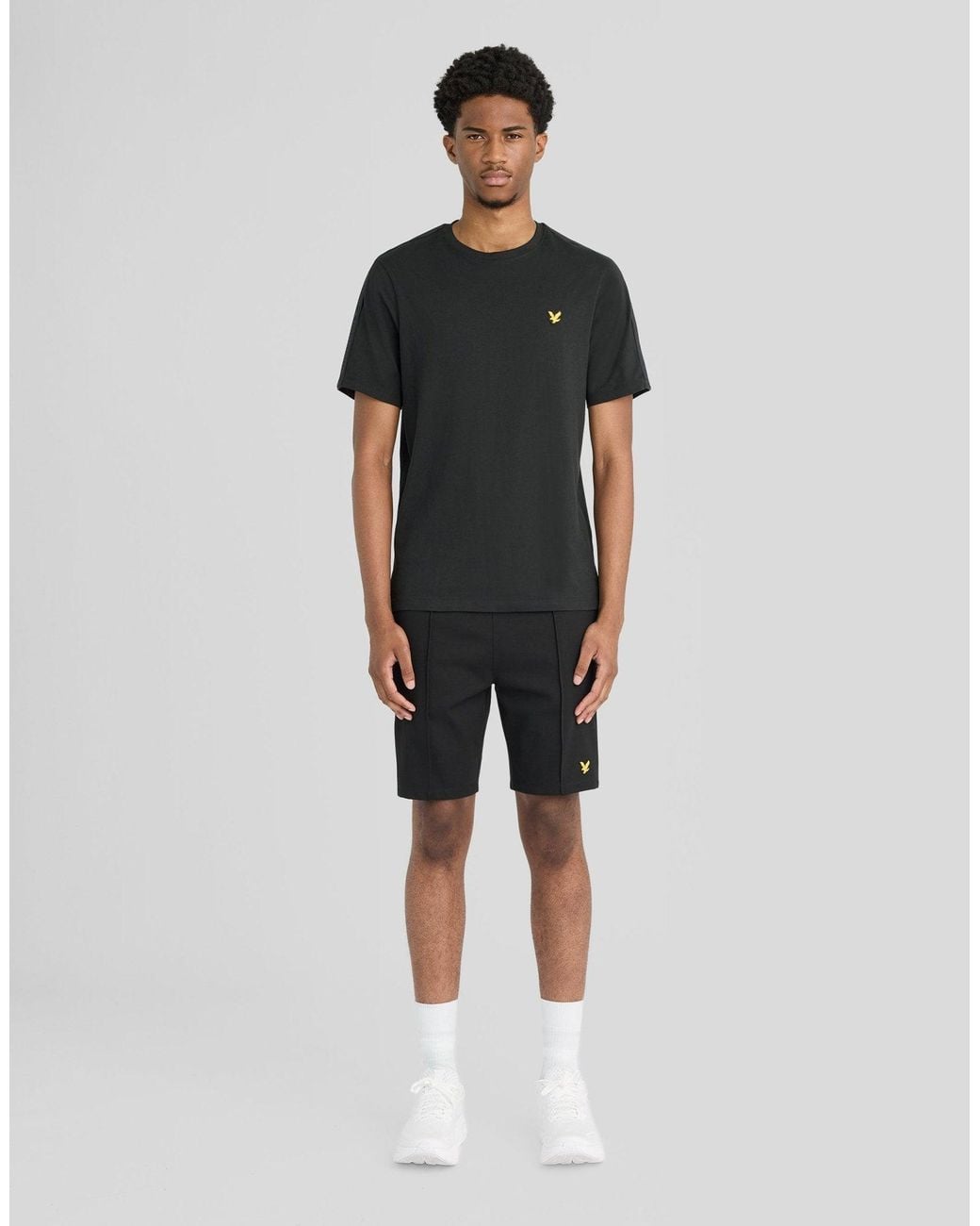 Lyle & Scott Black Padel Taped Shorts for men