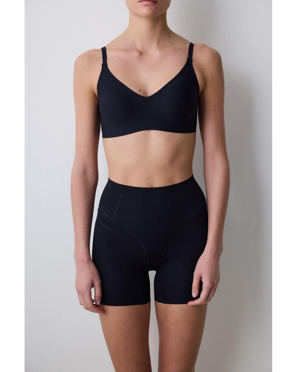Penti Black High-Waist Knitted Shapewear Shorts