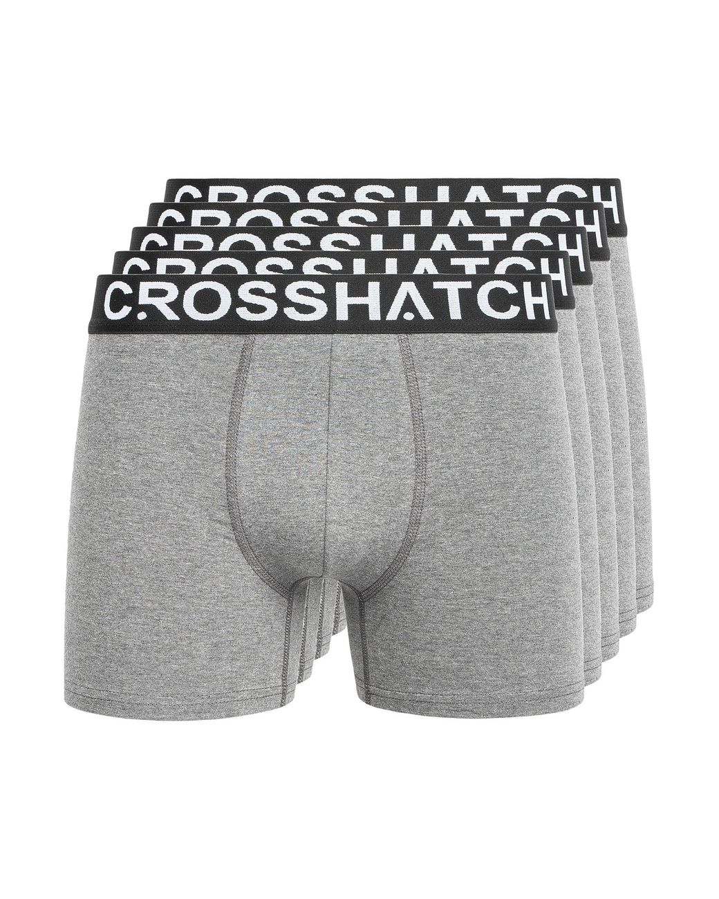 Crosshatch Gray Astral Boxer Shorts (Pack Of 5) Marl) for men