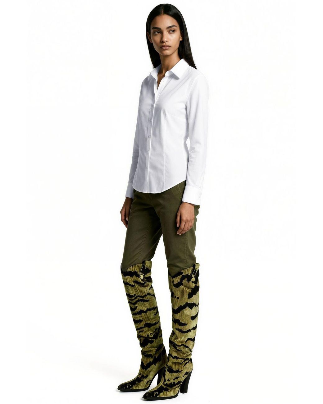 Busem White Cotton-Blend Shirt