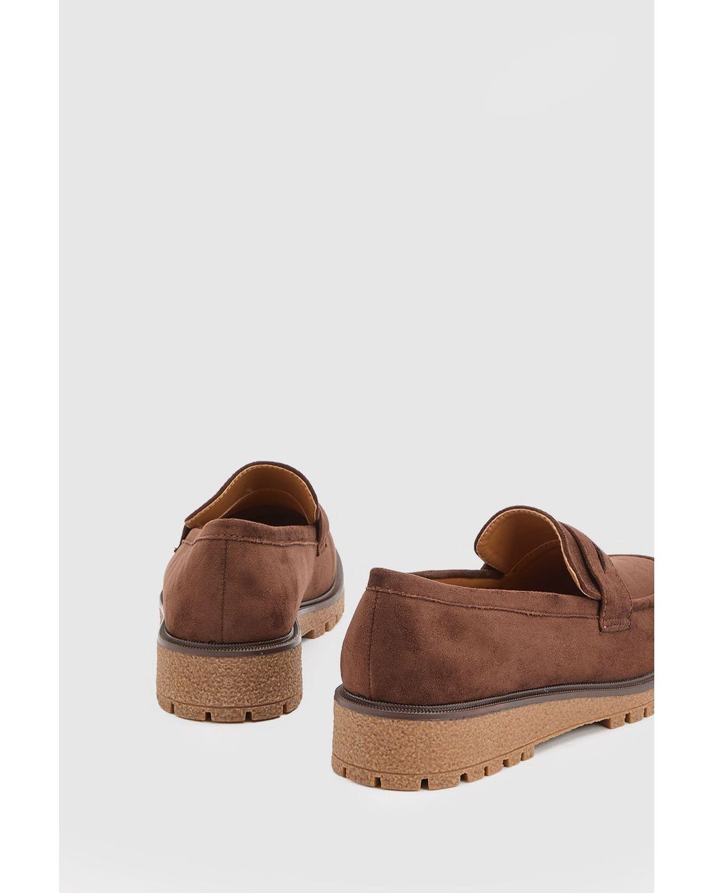 Good for the Sole Brown Sidnie Faux Suede Super Padded Loafers