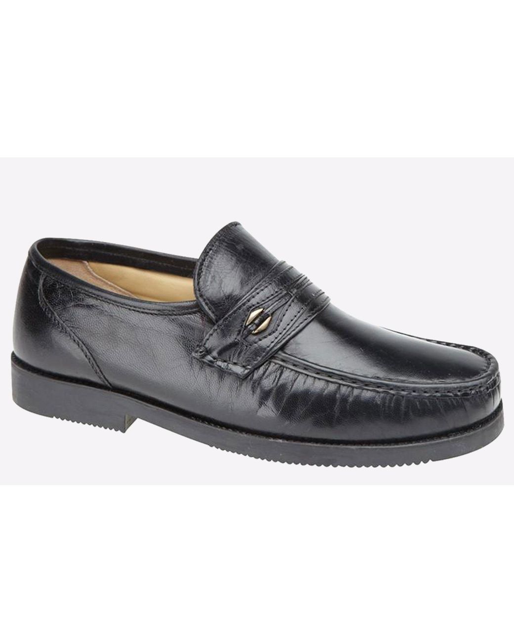 Scimitar Black Harwich Moccasins (Wide Fit) for men