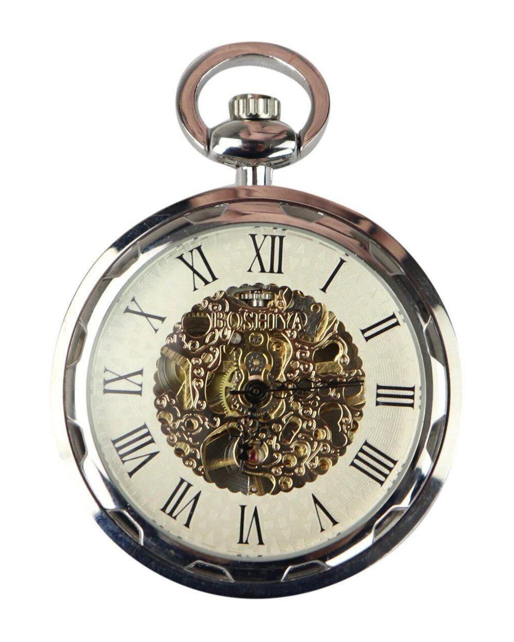 TruClothing Metallic Pocket Watch Mechanical Peaky Blinders Hunter Automatic Velvet